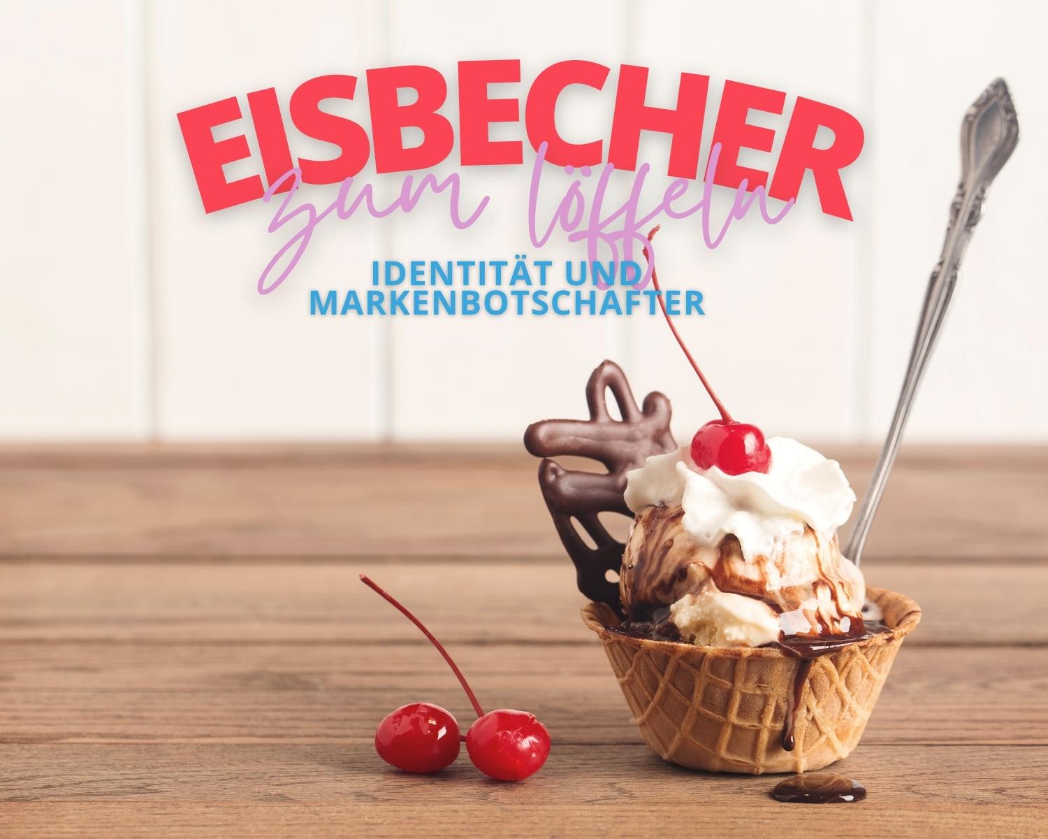 Eisbecher Eisbecher mit Eis und Überschrift